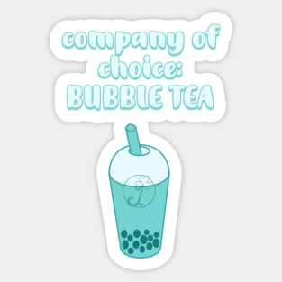 Pastel Goth Company of Bubble Tea Sticker